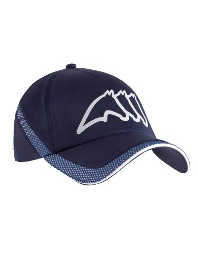 Casquette bleu marine avec détail en maille et logo frontal blanc Cotye - Equiline - imagen 4
