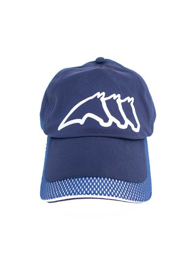 Casquette bleu marine avec détail en maille et logo frontal blanc Cotye - Equiline - imagen 3