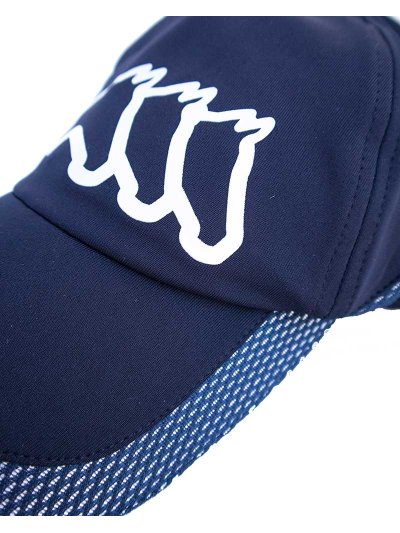 Casquette bleu marine avec détail en maille et logo frontal blanc Cotye - Equiline - imagen 2