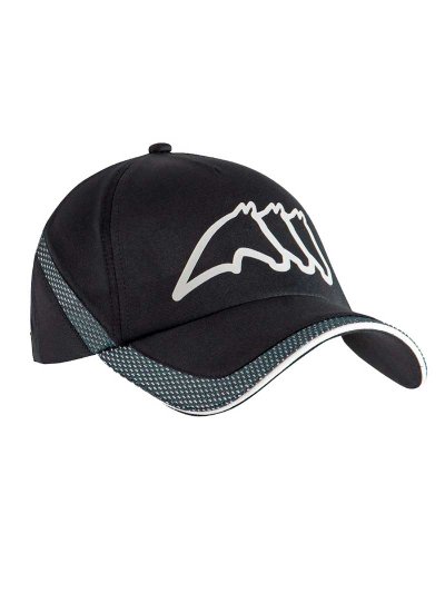 Casquette noir avec détail en maille et logo frontal blanc Cotye - Equiline - imagen 4