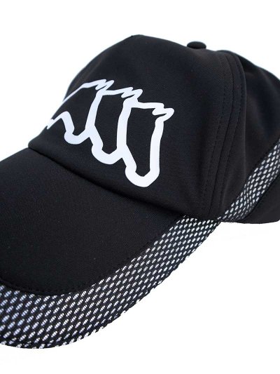 Casquette noir avec détail en maille et logo frontal blanc Cotye - Equiline - imagen 2