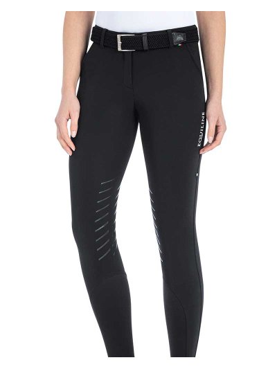 Pantalons d'équitation noir (grip aux genoux) pour femme Constantinec - Equiline