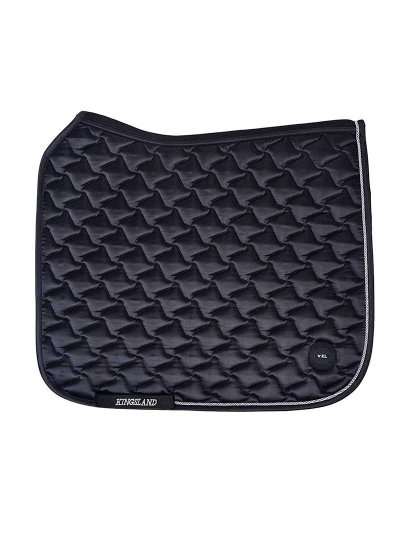 Kingsland Dressage KLemory Black Satin Dressage Saddle Pad for Pony (Sizes C &amp; D)