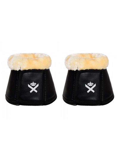 Pack de 2 campanas negras con borreguillo para caballo - KLtinie - Kingsland Dressage