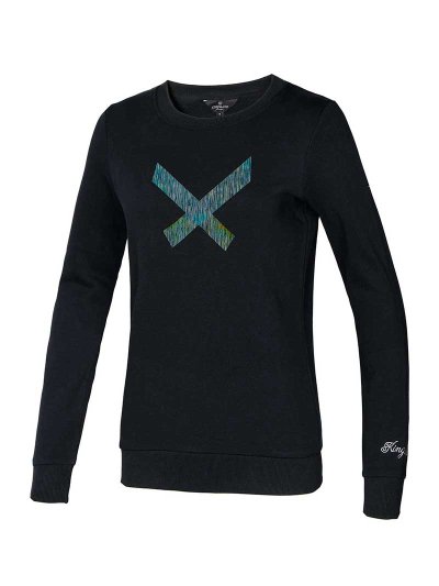 Women's Black Sweatshirt with Iridescent Cross - KLtylee - Kingsland Dressage