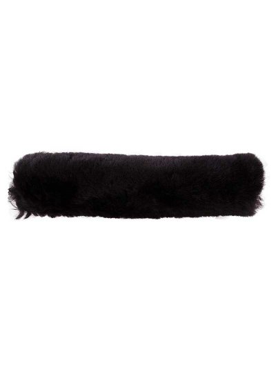 Black sheepskin noseband sleeve - BR