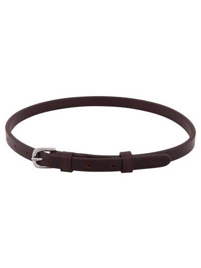 Dark Brown Leather Noseband with Silver Buckle for Horse - BR