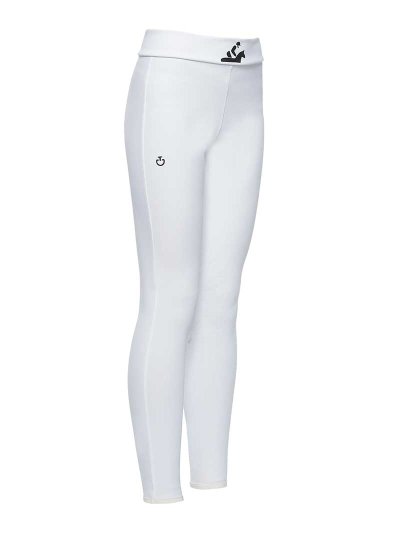 White Riding Tights with Knee Grip for Girls - Cavalleria Toscana