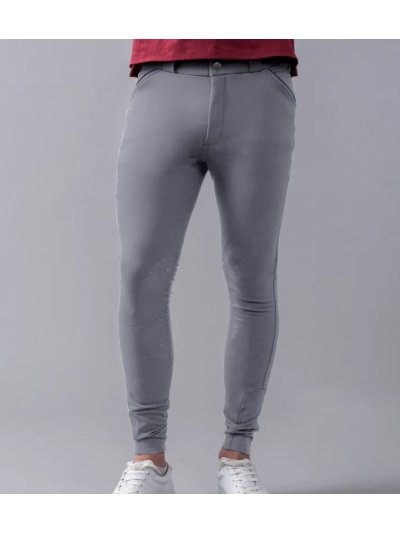 Gray pants with pockets and navy blue details for men Klkenton - Kingsland