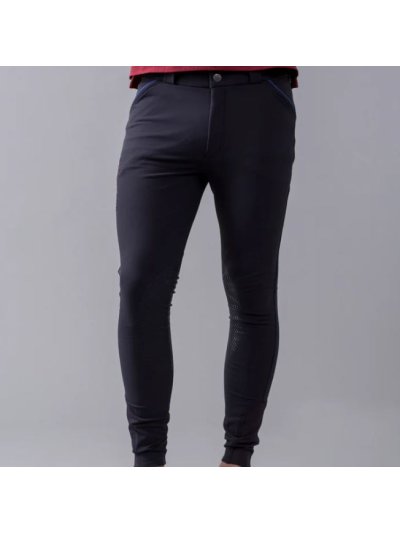Navy blue pants with pockets and blue details for men Klkenton - Kingsland