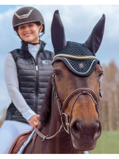 Navy Blue Crochet Earmuffs with Thick Anti-Noise Ears for Horse KLorli - Kingsland