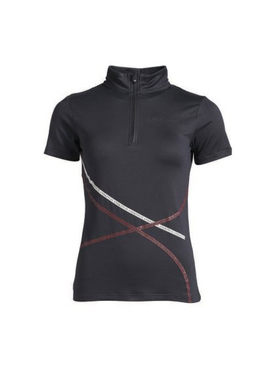 Polo de maille technique à manches courtes bleu marine et bordeaux pour femme KLpaula - Kingsland