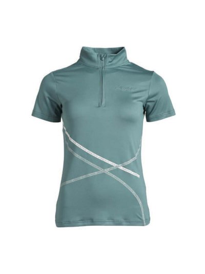 Polo de maille technique à manches courtes vert pour femme KLpaula - Kingsland