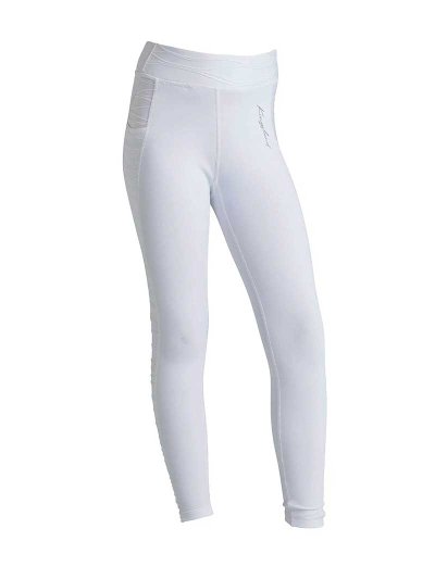 Leggings blanc avec latéraux à rayures (grip à fond intégral) pour fille KLkemmie - Kingsland