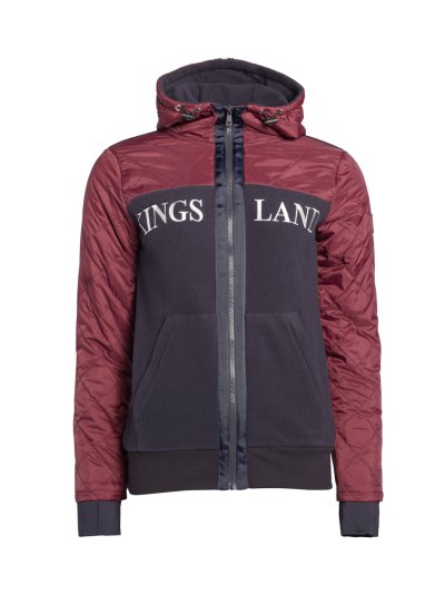 Veste polaire aislante bleu marine et bordeaux avec capuche pour femme KLsolis - Kingsland