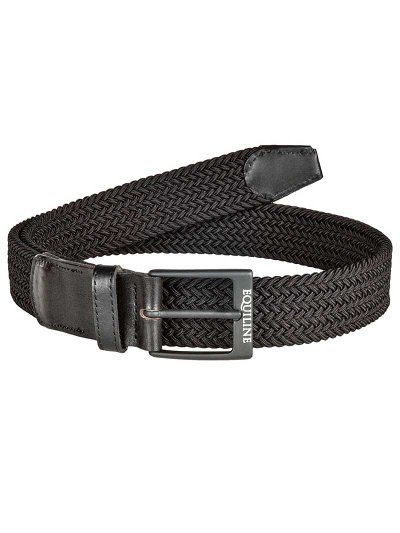 Cinturón estrecho, trenzado elástico negro Cudrec - Equiline