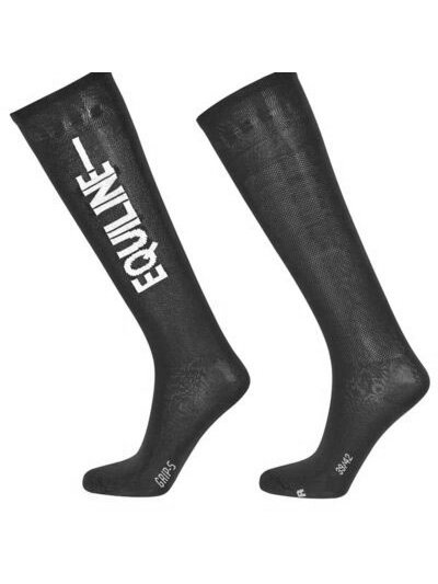 Black high-top socks with white signature Codrec - Equiline