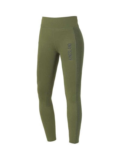 Mallas verde oliva con laterales de malla (grip culera) para mujer - KLkarina - Kingsland Dressage