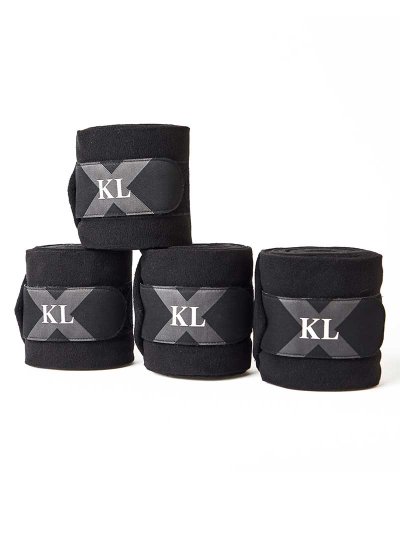 Pack de 4 vendas polares de trabajo negras para caballo - KLwillah - Kingsland Dressage