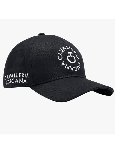 Casquette noir avec broderie blanc - Cavalleria Toscana