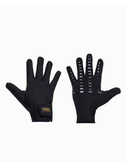 Guantes de montar negros de jersey técnico con grip unisex - RG