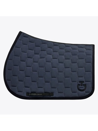 Sudadero de salto gris oscuro y negro para caballo y pony Geometric quilted - Cavalleria Toscana