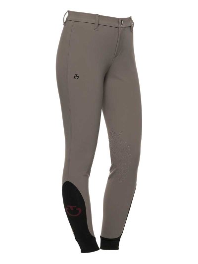 Pantalones de montar a caballo marrón grisáceo (grip rodilla) junior unisex - Cavalleria Toscana