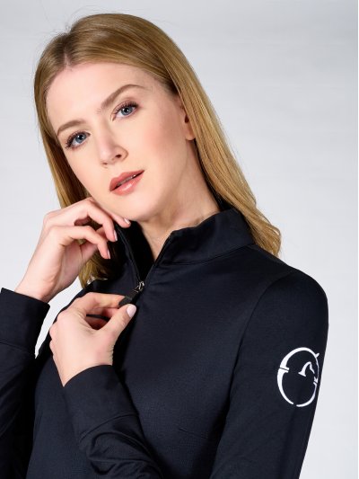 Sudadera azul marino con media cremallera para mujer Karlstad - Vestrum