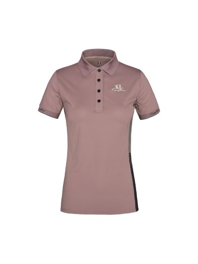 Polo à manches courtes et col rose poudré marine pour femme KLtaylin - Kingsland