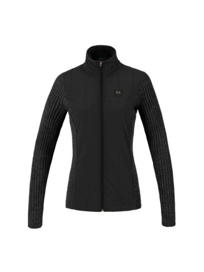 Veste en maille noir sans capuche et matelassée pour femme KLelee P. Frente - Kingsland