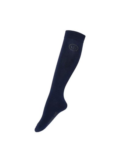 Calcetines altos azul marino de lana con detalles de la marca en la parte superior KLfiorella - Kingsland