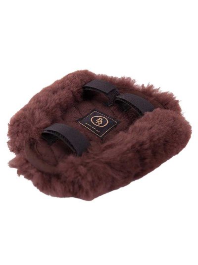 Protector de pechopetral con borreguillo marrón oscuro - BR