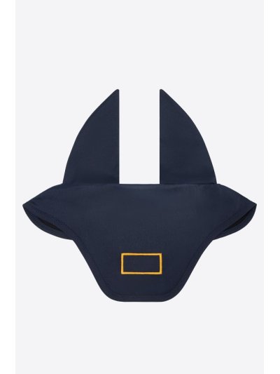 Navy cotton horse ear bonnet with logo - RG