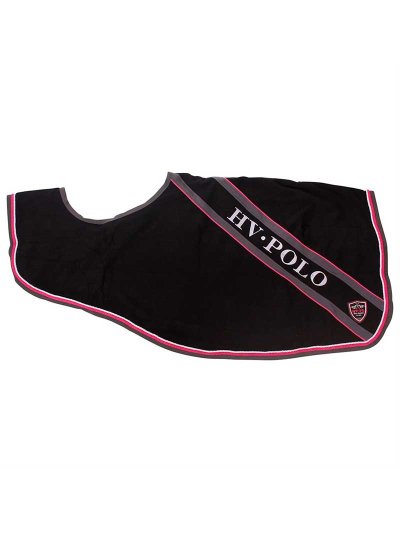 Manta polar con riñonera negra, gris y fucsia para caballo Haxtun - HV Polo
