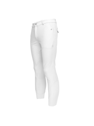 Pantalones de concurso blancos (grip rodilla) y bolsillo para móvil para hombre KLKoa - Kingsland