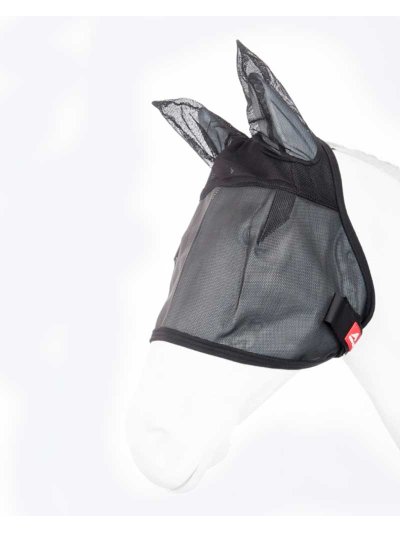 Máscara antimoscas con orejeras negra para caballo Ohren - Euro-Star