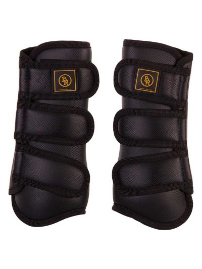 Pack de 2 protectores de doma negros para caballo y/o pony Pro Max - BR