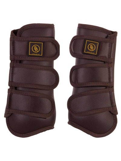 Pack de 2 protectores de doma marrón oscuro para caballo y/o pony Pro Max - BR