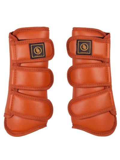 Pack de 2 protectores de doma naranjas/cobrizos para caballo y/o pony Pro Max - BR