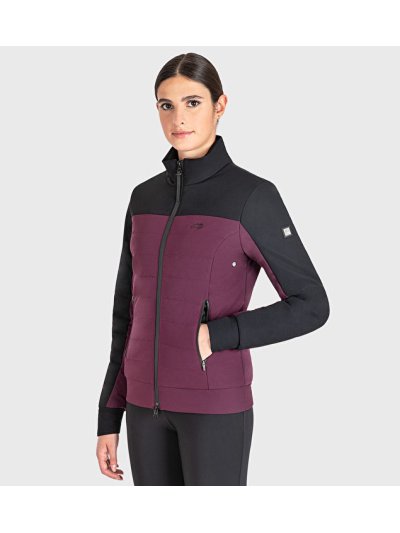 Manteau violet et noir pour invierno avec fermeture éclair pour femme - Equiline