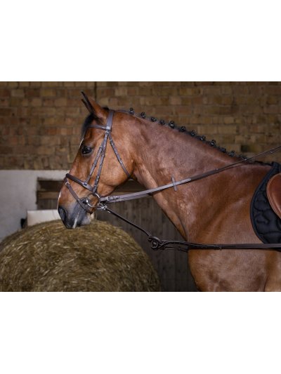 Riendas atar marron oscuro de goma larga para caballo - Riding World