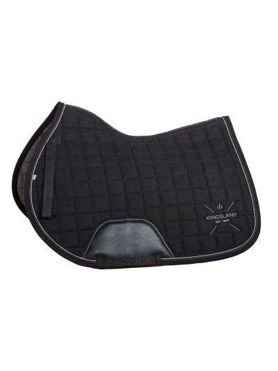 Black jumping saddle pad with check quilting for horse KLmona - Kingsland