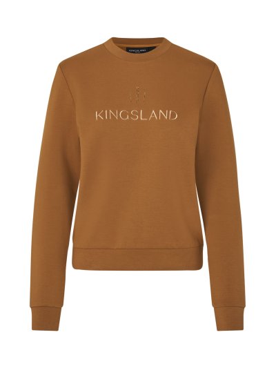 Sudadera polar marron oscuro para mujer con el logotipo delantero y cristales de swarovski-KLMona - Kingsland