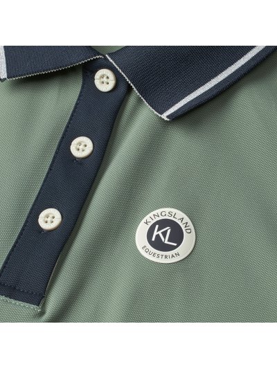 Top tipo Polo sans manches vert pour femme Laura - Kingsland - imagen 3