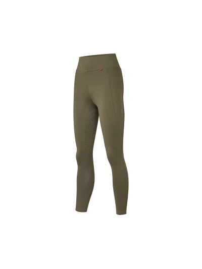 Mallas de montar verde oliva (Kalamata) de invierno full grip F-Tec4 para mujer Amanda - Kingsland