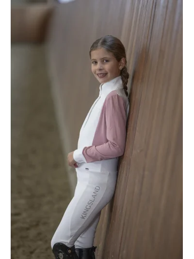 Polo de concurso blanca y rosa (Lilas) para niña Adora - Kingsland - imagen 4