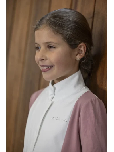 Polo de concurso blanca y rosa (Lilas) para niña Adora - Kingsland - imagen 3