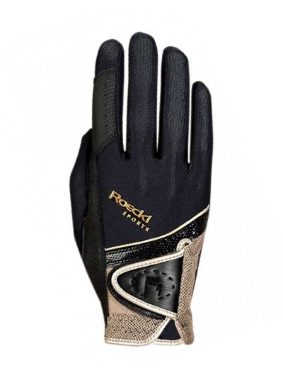 Black, Gold &amp; Silver Riding Gloves – Madrid - Roeckl
