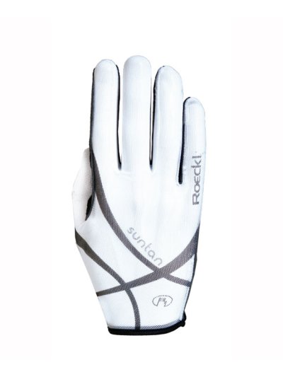 Guantes de verano blancos para montar a caballo Laila - Roeckl