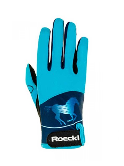 Junior unisex blue riding gloves – Kansas - Roeckl